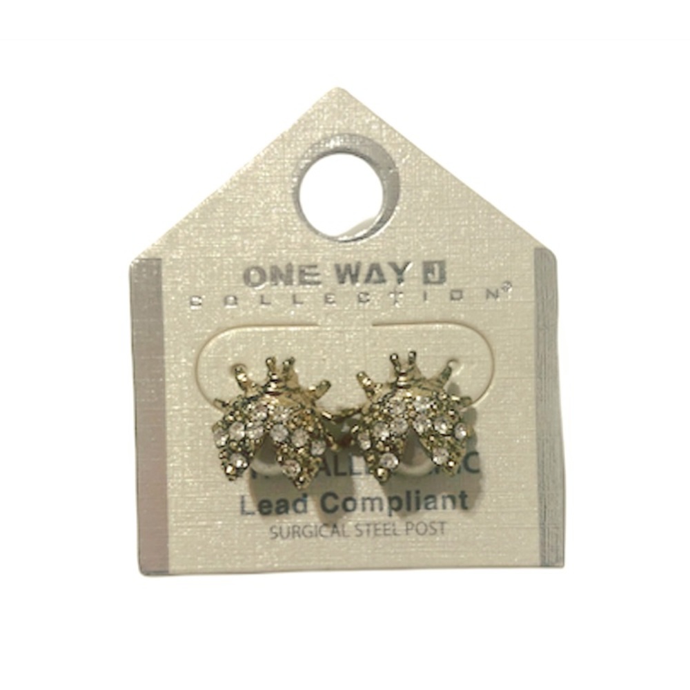 FREE if bundled - Ladybug jeweled earrings